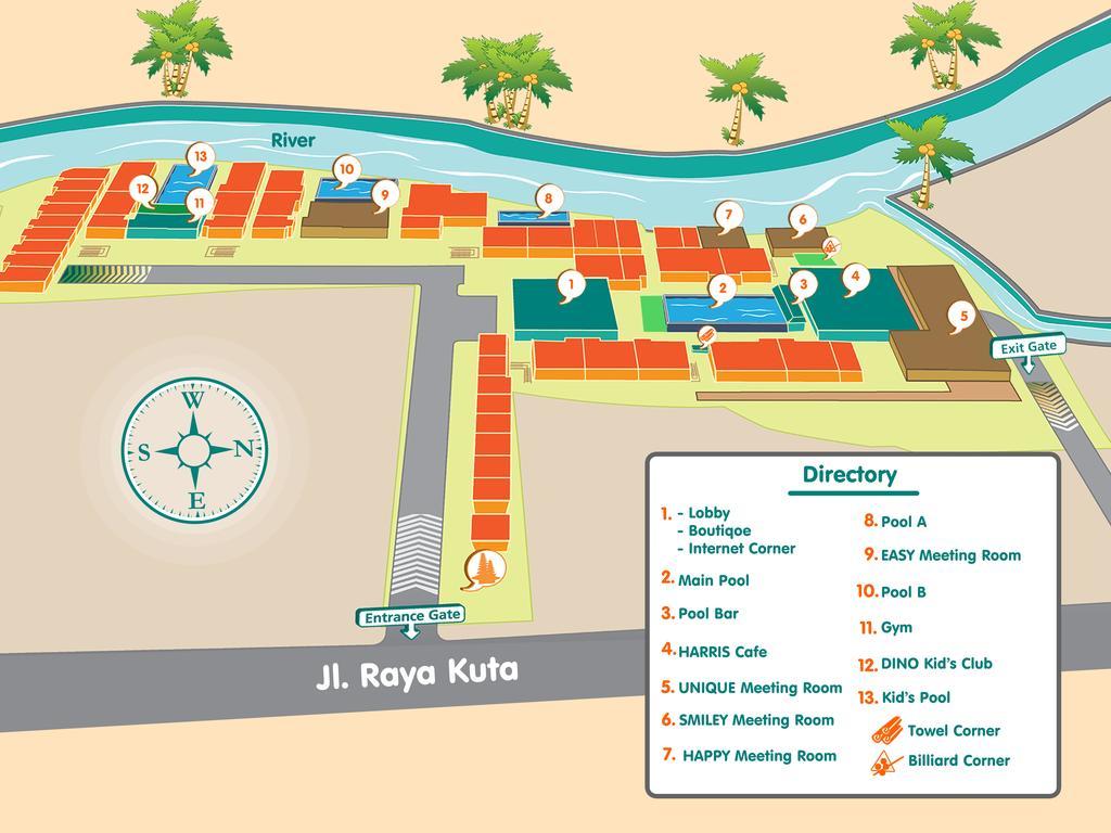 Harris Hotel & Residences Riverview Kuta, Bali Kuta Lombok Exterior foto